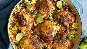 طرز تهیه مرغ طعم دار شده با سبزیجات