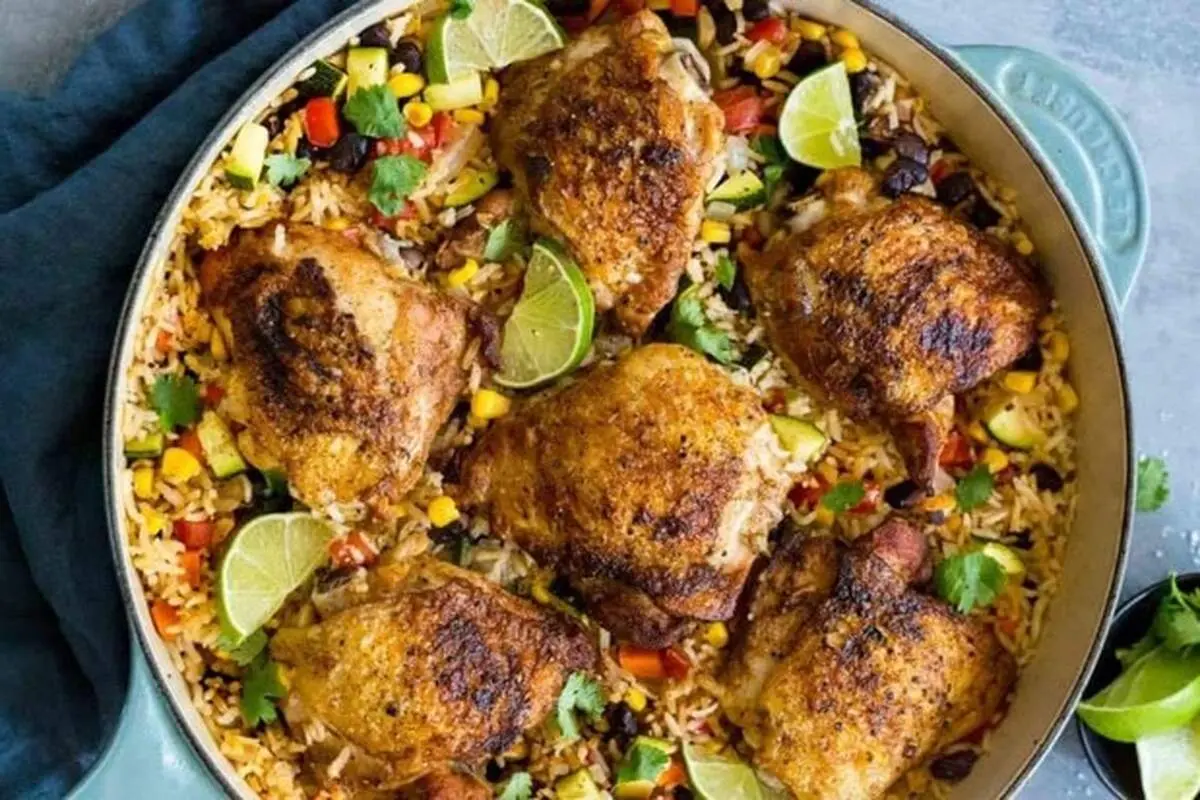طرز تهیه مرغ طعم دار شده با سبزیجات