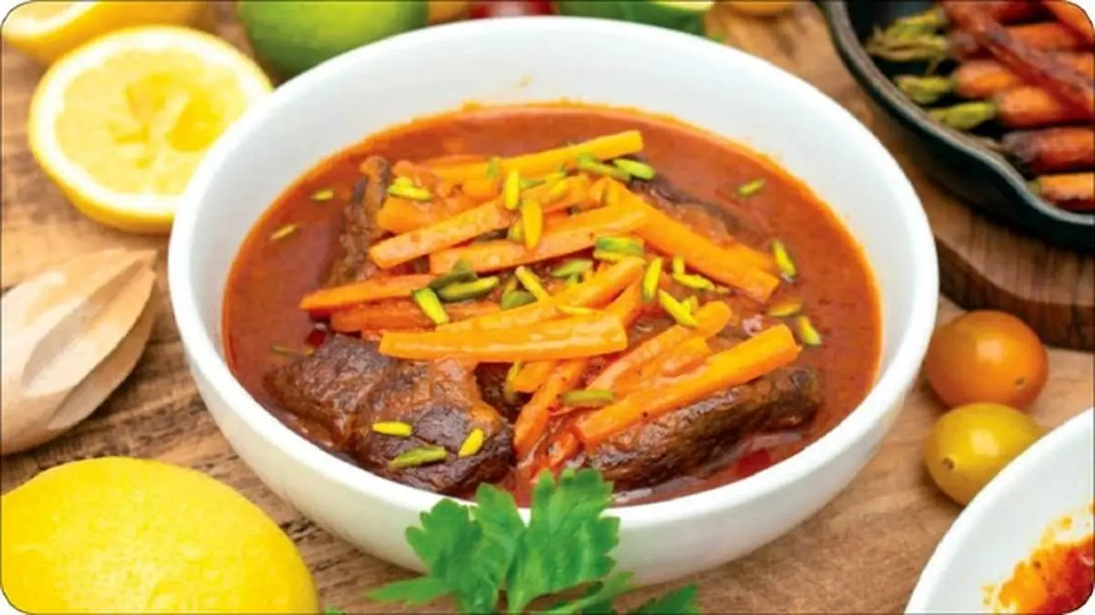 طرز تهیه خورش هویج ترش و شیرین
