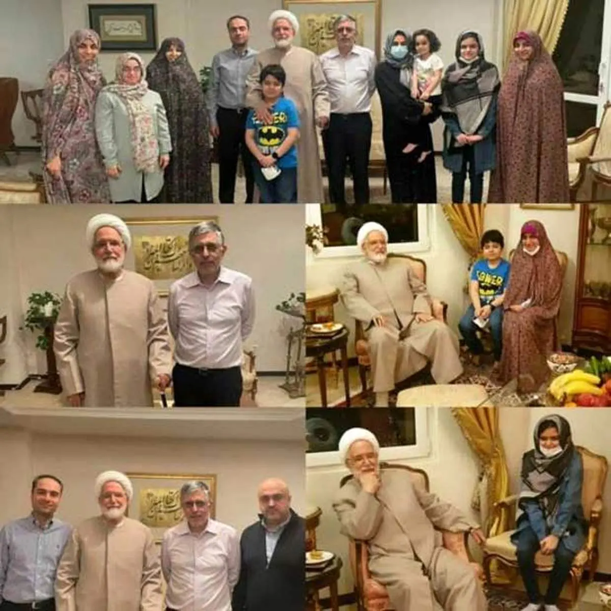 حضور مهدی کروبی در منزل کرباسچی+ عکس