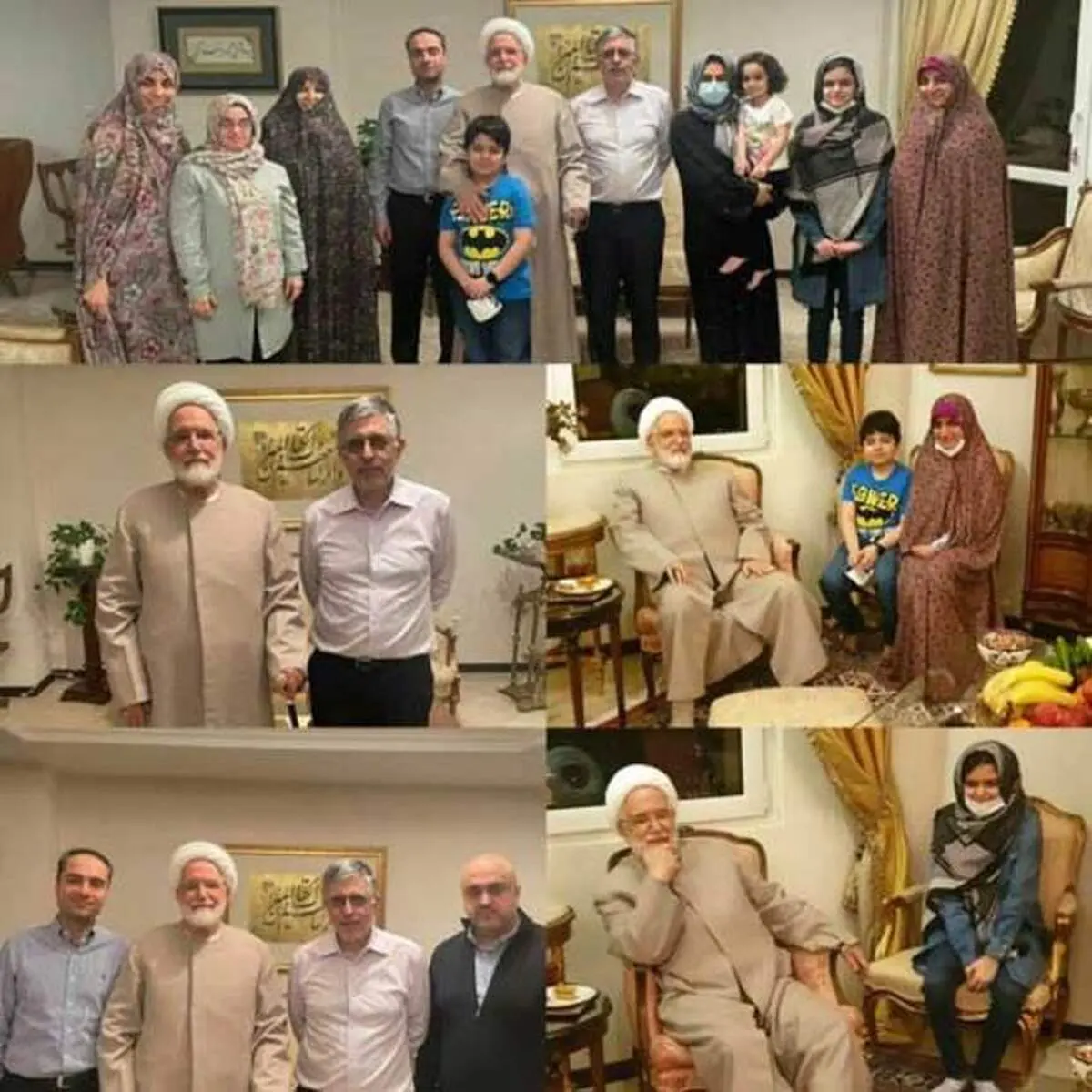 حضور مهدی کروبی در منزل کرباسچی+ عکس