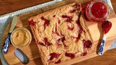 طرز تهیه بلوندی مربایی + فیلم