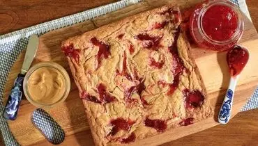 طرز تهیه بلوندی مربایی + فیلم