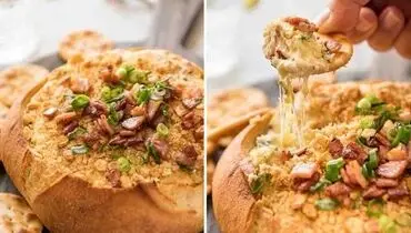 طرز تهیه خوراک گوشت در کاسه پنیری