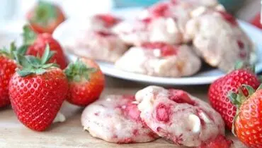 طرز تهیه کوکی توت فرنگی + فیلم