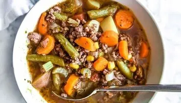 طرز تهیه سوپ گوشت و سبزیجات