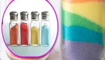 طرز تهیه نمک رنگی جذاب و تزیینی