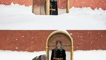 تصویری جالب از میزان ‏بارش برف در مسکو