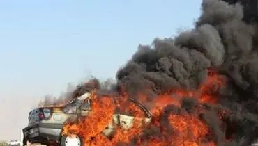 مرگ آتشین ۳ نفر در خودرو سواری
