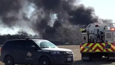 انفجار بزرگ در پی برخورد قطار و تریلی در تگزاس+ فیلم