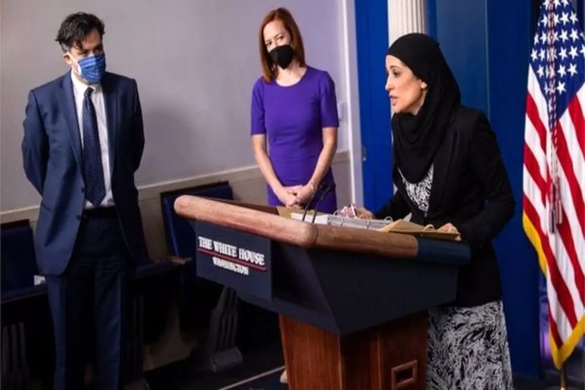 اولین حضور رسانه ای زن مسلمان عضو کابینه جو بایدن !+ فیلم