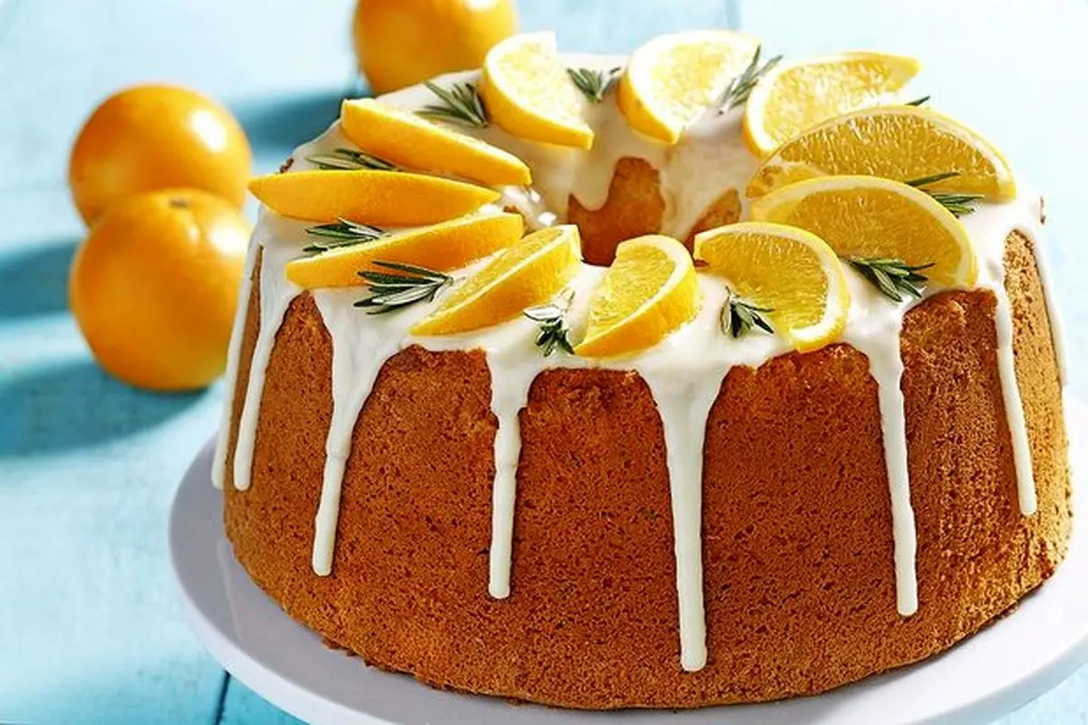 طرز تهیه کیک شیفون دو رنگ پرتقالی