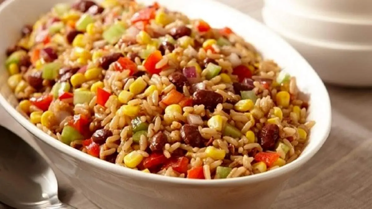 طرز تهیه پلو سبزیجات با لوبیا قرمز