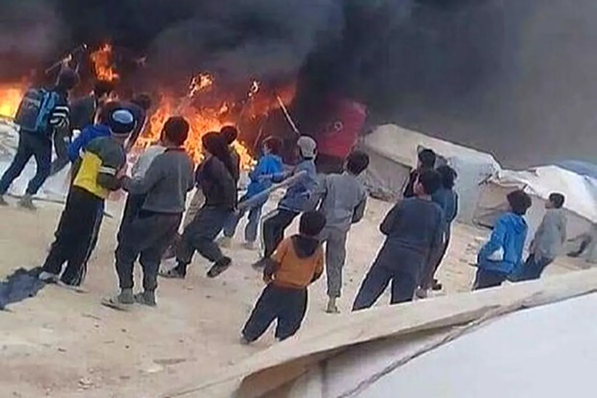 ۲۷ کشته و زخمی براثر آتش سوزی اردوگاه الهول در سوریه