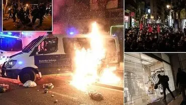 دستگیری ۱۰ نفر در بارسلونا همزمان با اعتراضات خشونت‌آمیز به حبس خواننده رپ