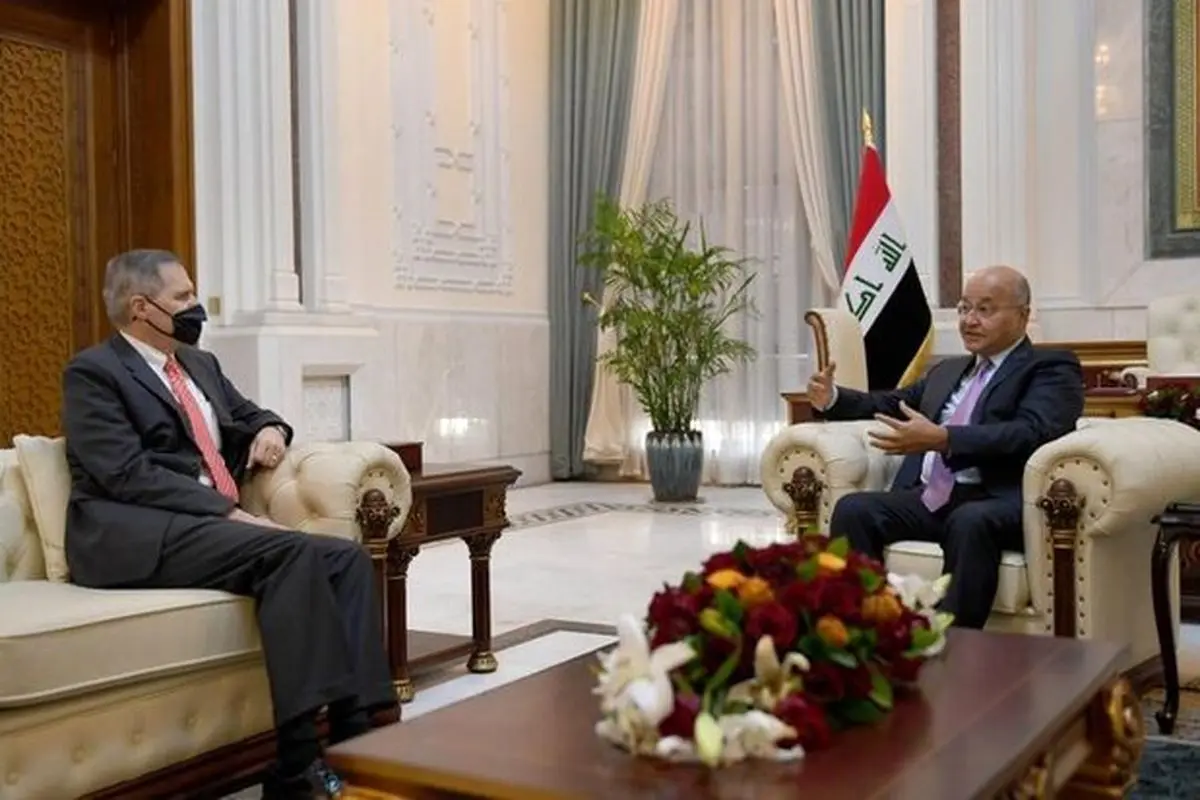 دیدار رئیس جمهور عراق با سفیر آمریکا