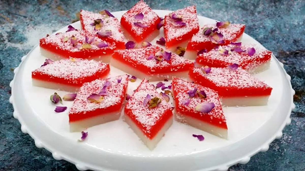 طرز تهیه حلوای قرمز و سفید خوشمزه