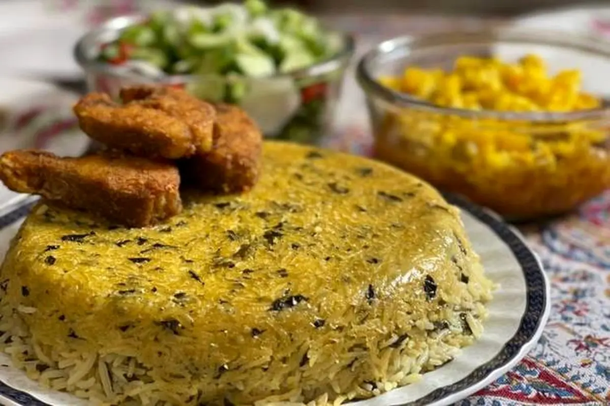 طرز تهیه پلو‌ی اسفناج با ماهی