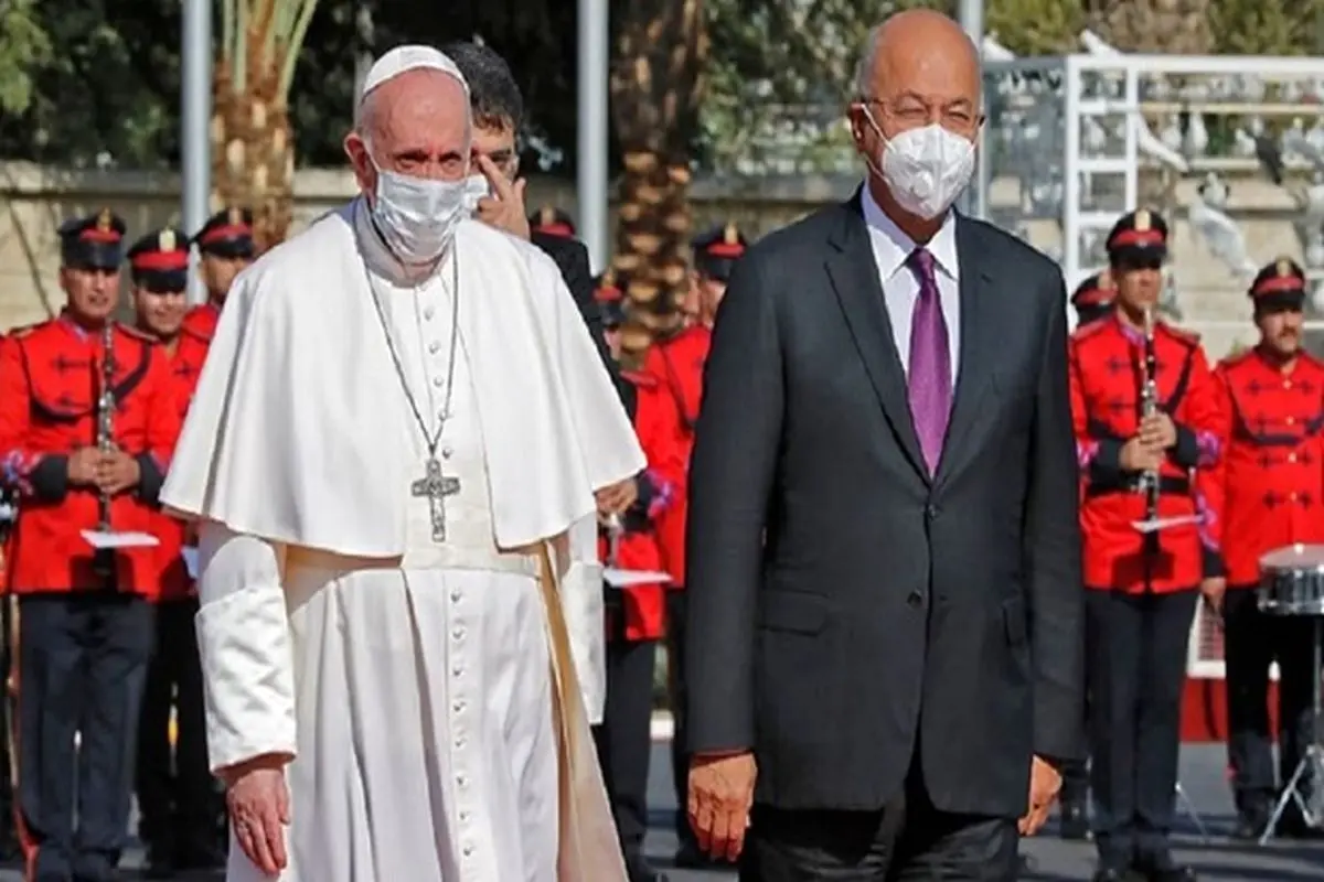 پاپ در دیدار با رئیس جمهور عراق: خشونت و افراط‌گرایی باید پایان یابد