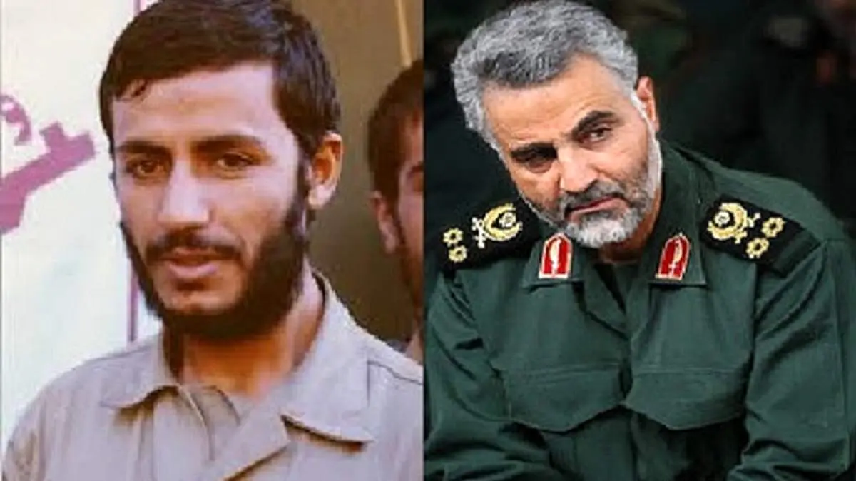 عکسی ماندگار از سردار سلیمانی و شهید همت در یک قاب