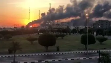 شرکت آرامکو عربستان با ۶ پهپاد انصارالله هدف قرار گرفت