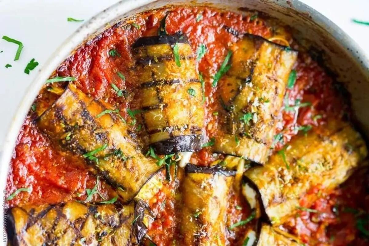 طرز تهیه رول بادمجان خوشمزه و مجلسی