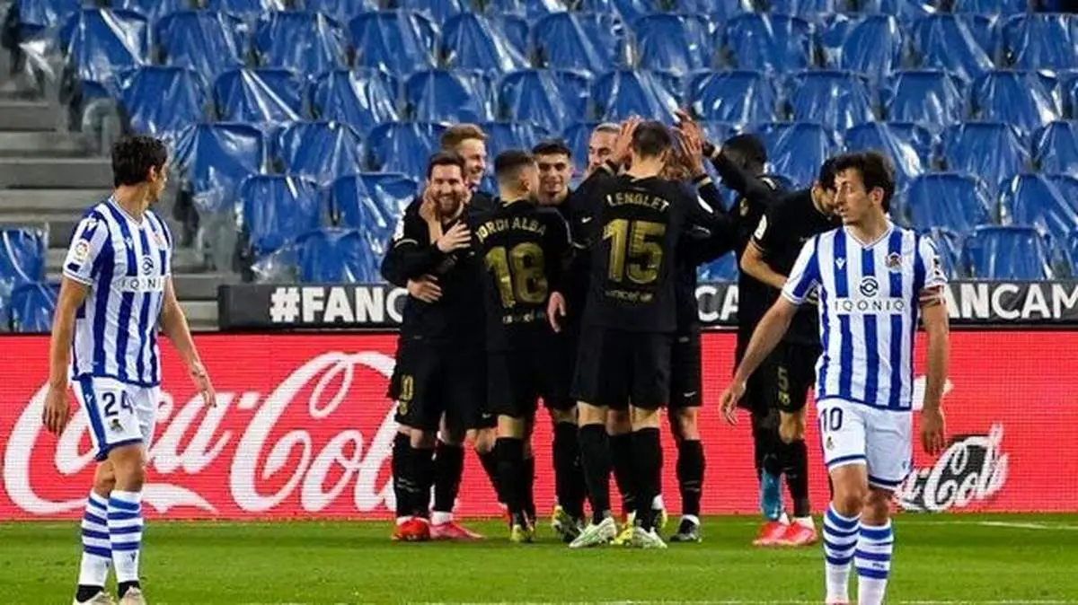 خلاصه بازی رئال سوسیداد ۱-۶ بارسلونا + فیلم