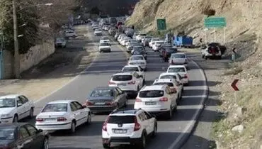بازگشت مسافران و ترافیک در جاده کرج - چالوس