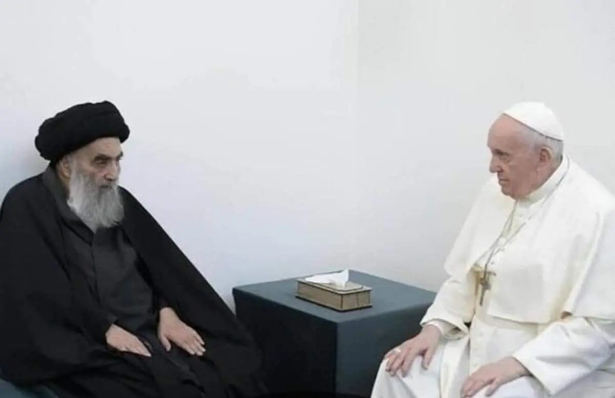 مواضع حکیمانه آیت‌الله سیستانی در دیدار پاپ مایه عزت اسلام شد