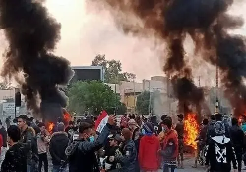 برگزاری مراسم تشییع پیکر سردار سید رضی موسوی در نجف +عکس