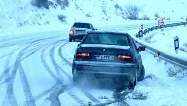 بارش برف و باران در محور‌های شمالی/کاهش ۶ درصدی تردد در جاده‌ها