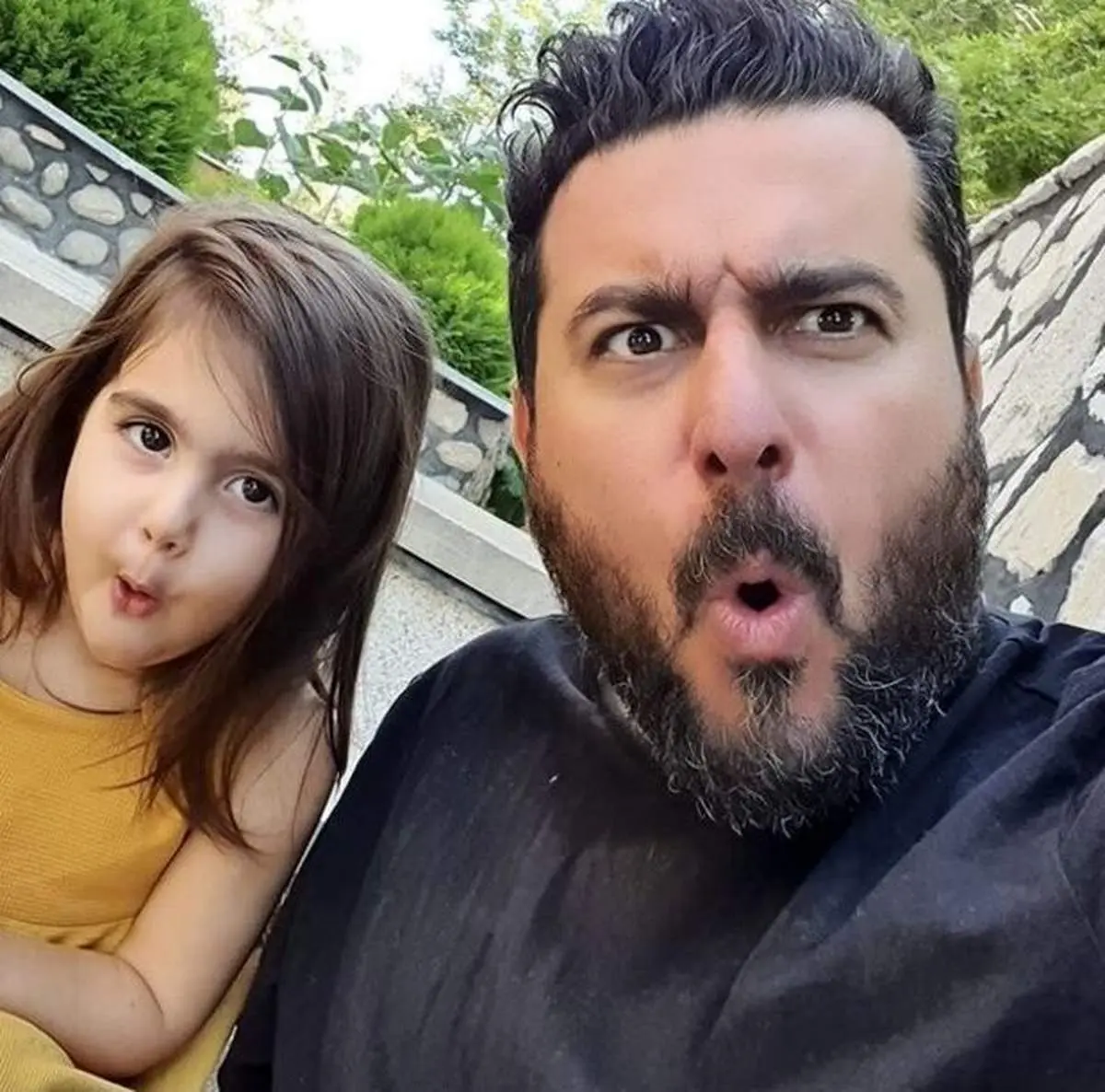 سیزده بدر محسن کیایی و دخترش+عکس
