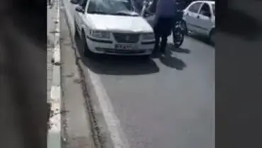 تصادف عجیب و وحشتناک سمند و گاومیش در اهواز+فیلم