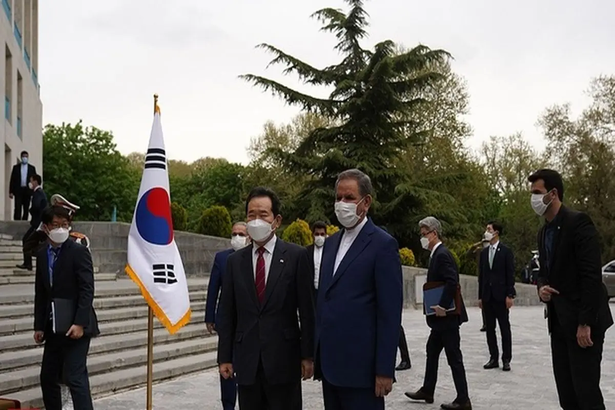 جهانگیری از نخست وزیر کره جنوبی استقبال رسمی کرد