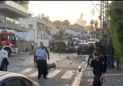 اولین تصاویر از انفجار در تل‌آویو منتشر شد