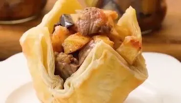 طرز تهیه سبد گوشت و سبزیجات + فیلم