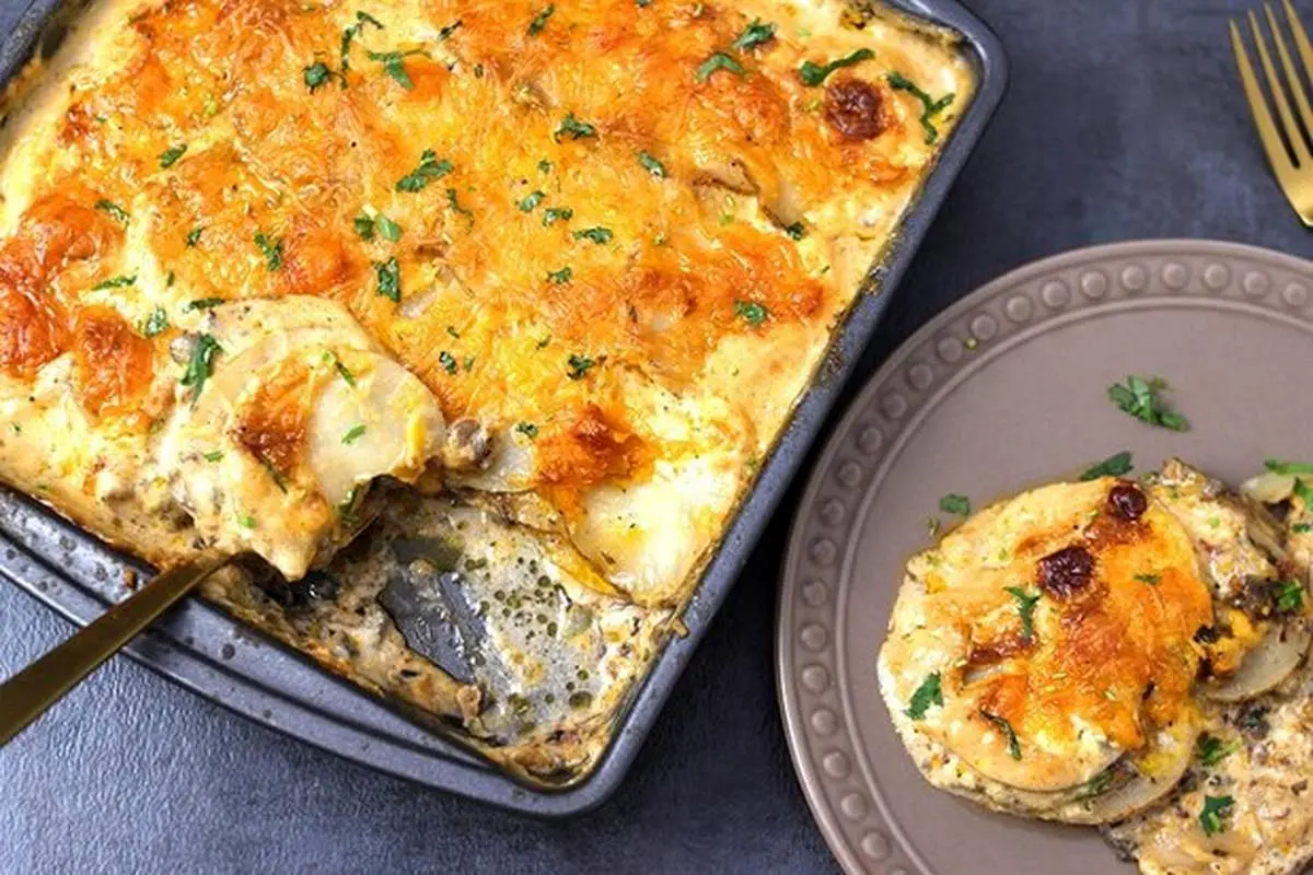 طرز تهیه گراتن سیب زمینی و ورمیشل