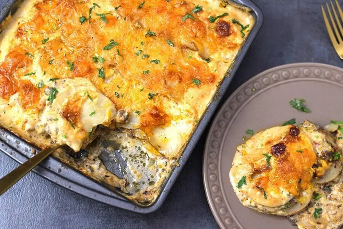 طرز تهیه گراتن سیب زمینی و ورمیشل