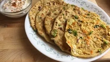 طرز تهیه پاراتای سبزیجات خوشمزه + فیلم