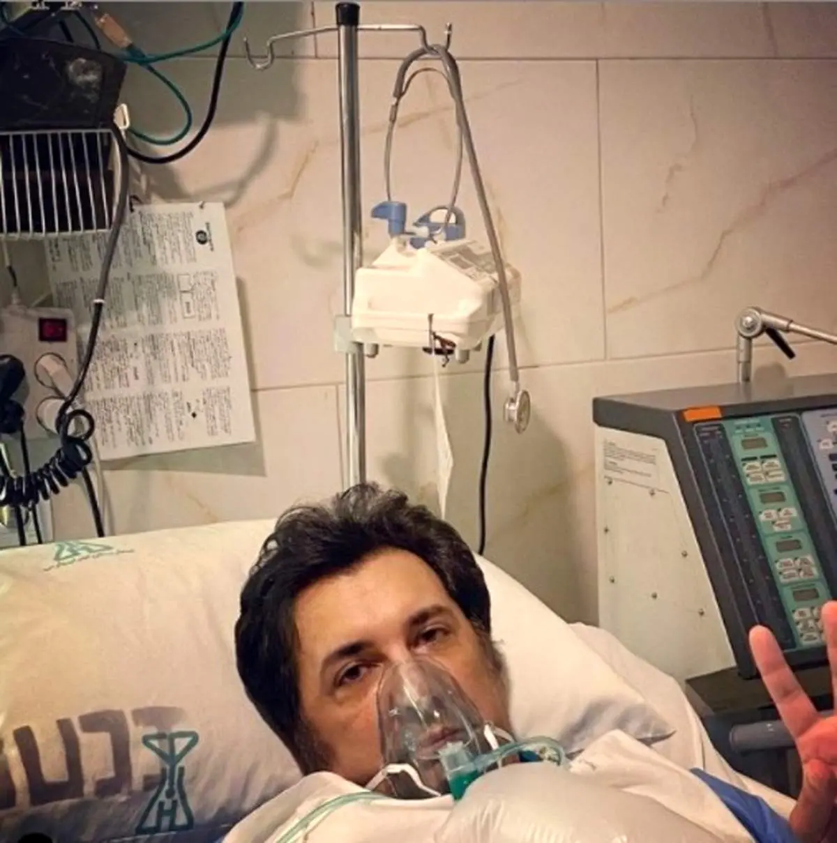 حسام نواب صفوى در آى سى يو مبتلايان كرونا بسترى شد + عکس