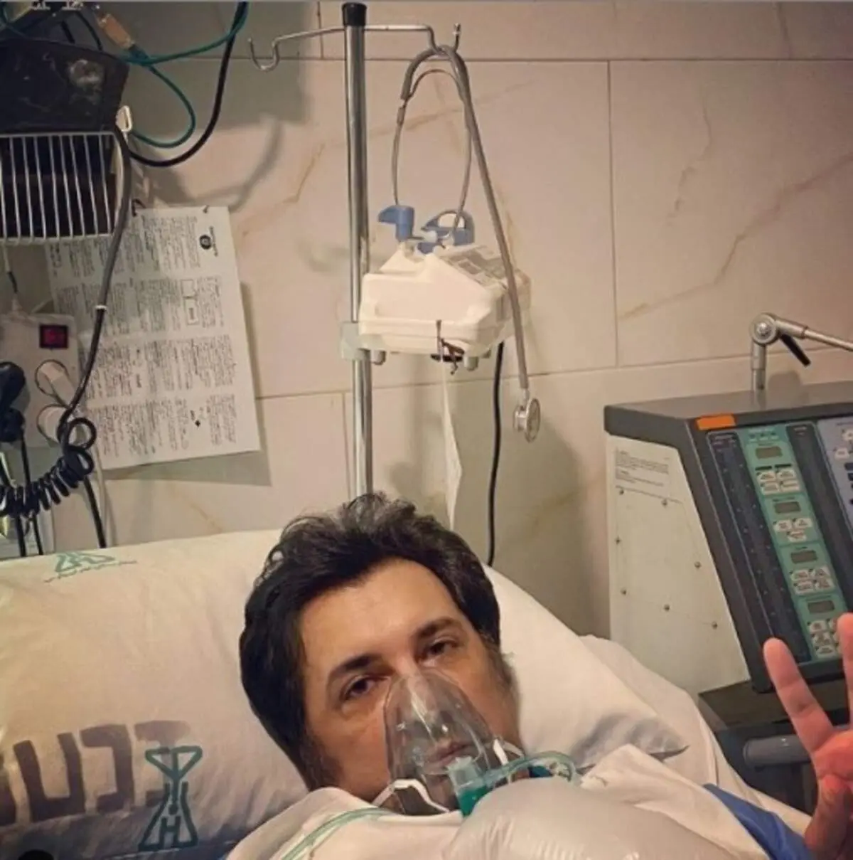 حسام نواب صفوى در آى سى يو مبتلايان كرونا بسترى شد + عکس