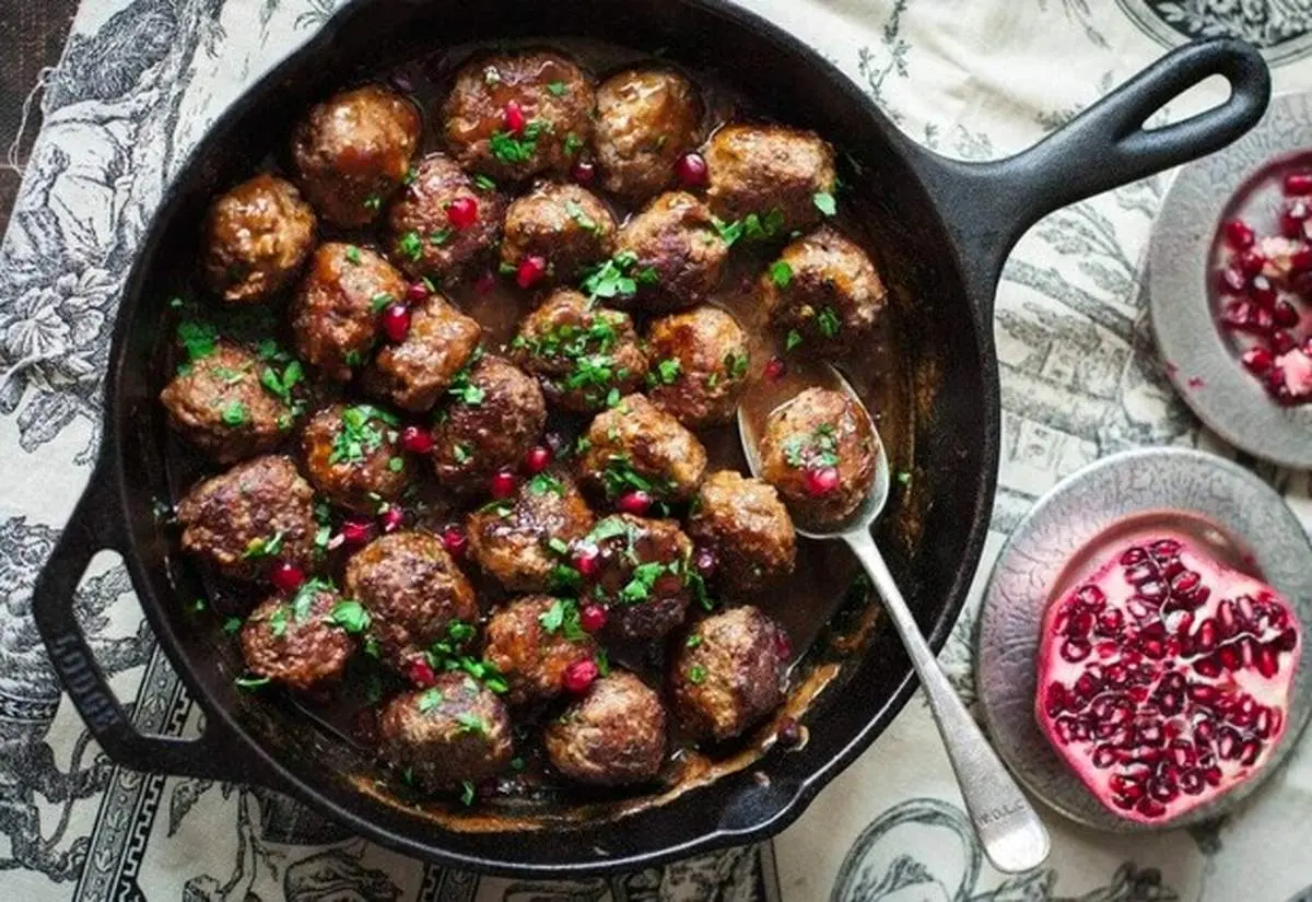 طرز تهیه کوفته پسته و انار خوشمزه و جدید