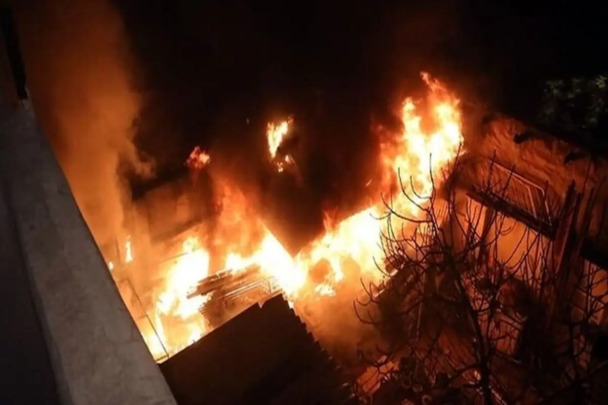 آتش‌سوزی و انفجار در شهرک صنعتی اردبیل با ۲ فوتی + فیلم