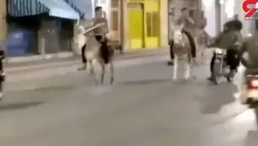 تردد با الاغ برای فرار از محدودیت‌های تردد! + فیلم