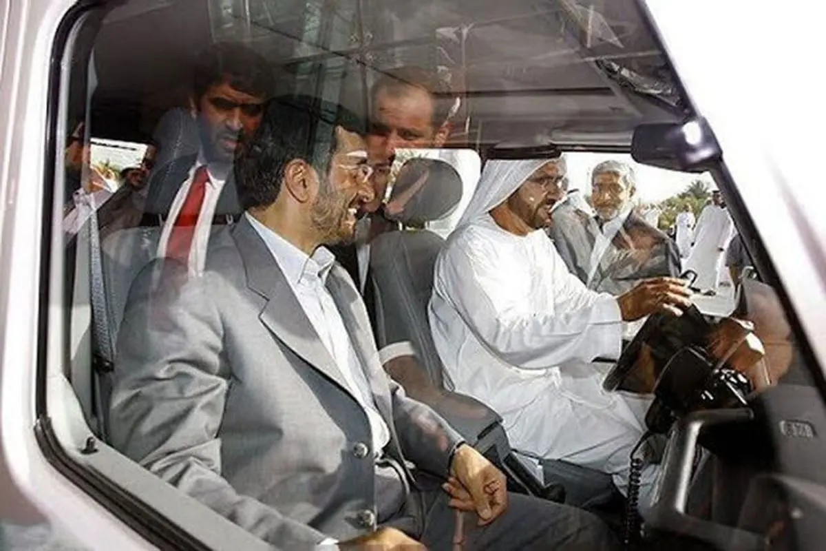 نخست وزیر امارات راننده احمدی نژاد شد! + فیلم