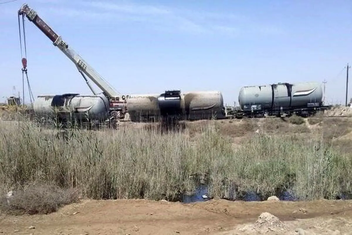 قطار حامل نفت در شمال بغداد واژگون شد
