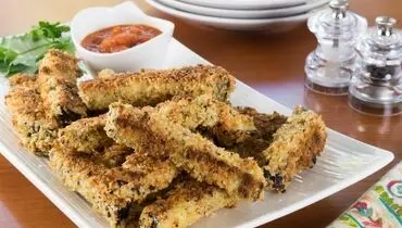 طرز تهیه اسنک بادمجان بیسکویتی خوشمزه
