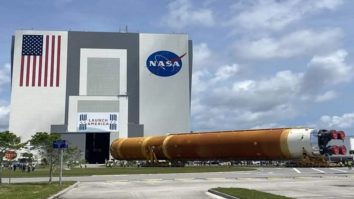 محل استقرار جزء اصلی سیستم پرتاب فضایی ماموریت آرتمیس ناسا + تصاویر