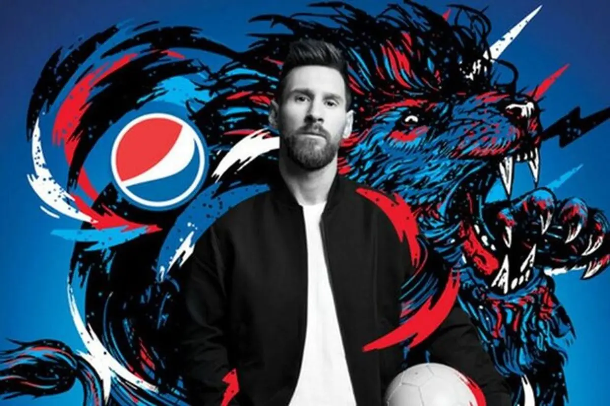 هنرنمایی خیره‌کننده و جالب مسی با حضور پپسی + فیلم