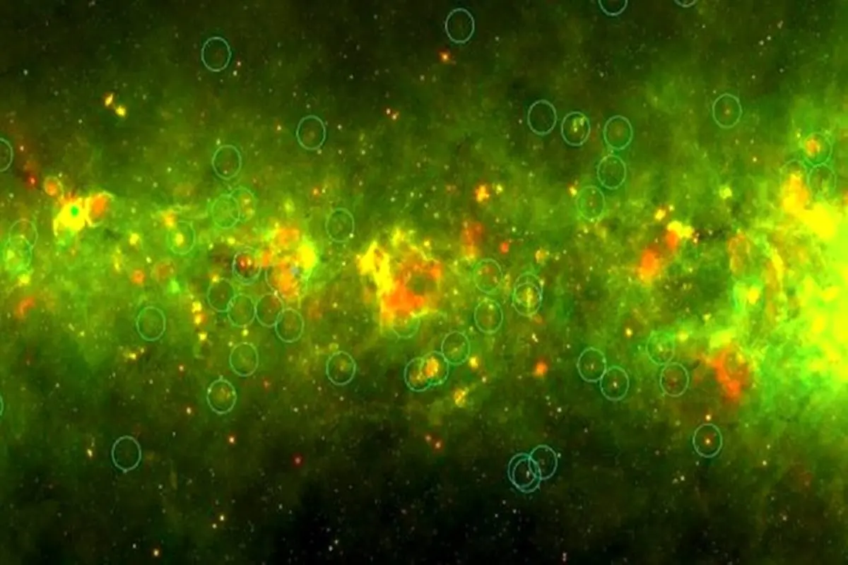 کشف حباب‌های زردرنگ مرموز در کهکشان راه شیری